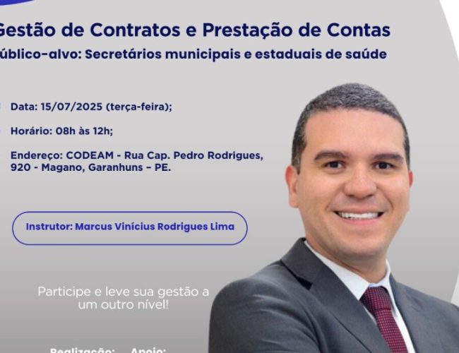 CODEAM promove workshop sobre gestão de contratos e prestação de contas na saúde
