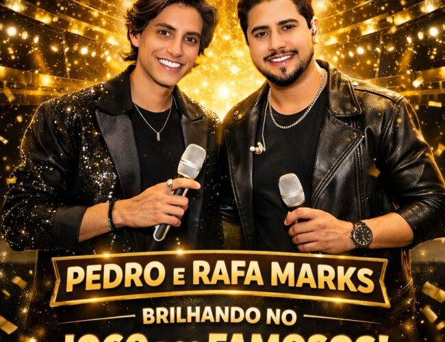 Pedro e Rafa Marks ganham destaque nacional e marcam presença no Jogo dos Famosos