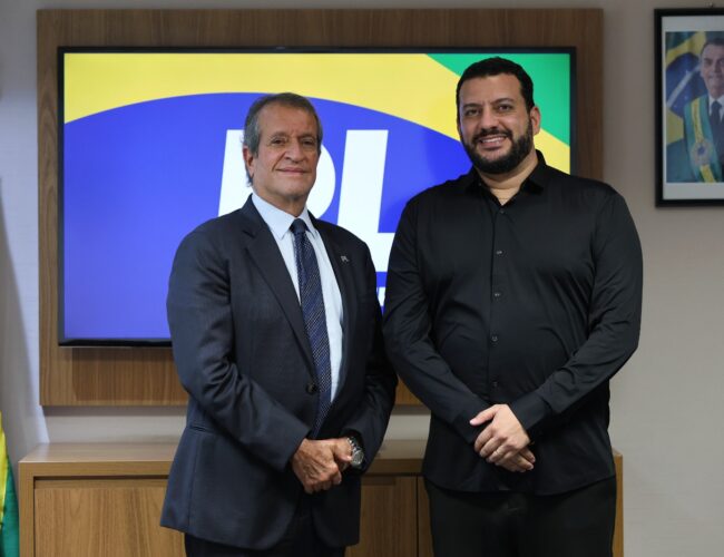 Valdemar da Costa Neto recebe Robson Ouro Preto em Brasília para articulação política de 2026