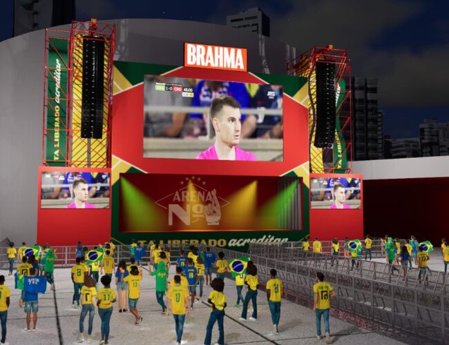 Arena Nº1 reúne Rogerinho e Raphaela Santos no Recife para estreia do Brasil na Copa do Mundo